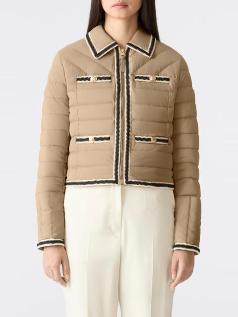 MACKAGE Mackage Petunia Water Repellent Braid Trim Down Puffer Jacket in Light Camel at Nordstrom
