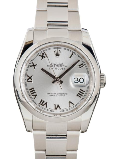ROLEX Rolex Datejust Ref 116200 Rhodium Roman Dial