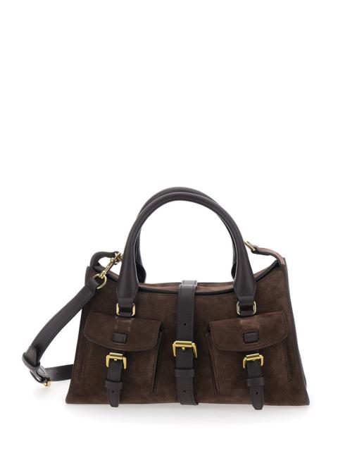 Mulberry Mulberry Women 'Roxanne' Brown Small Handbag With Adjustable And Removable Shoulder Strap And Two Fr