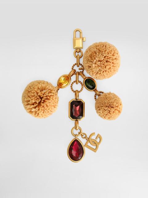 Dolce & Gabbana Metal and raffia keychain