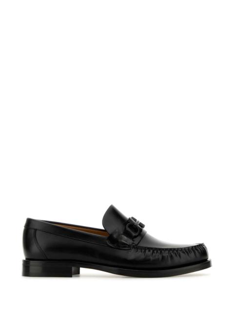 FERRAGAMO Salvatore Ferragamo Men Black Leather Fort Loafers