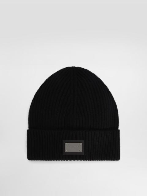 Dolce & Gabbana Cashmere and wool hat with branded tag