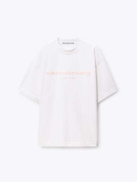 Alexander Wang Puff Logo Short Sleeve Tee