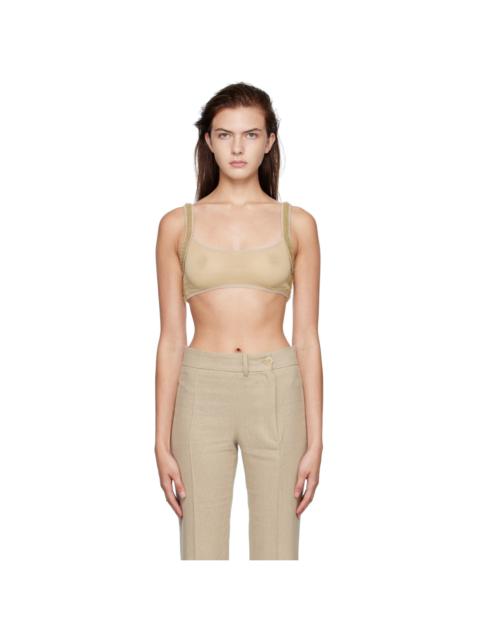 JACQUEMUS Brown 'Le Bandeau Ascosu' Bra