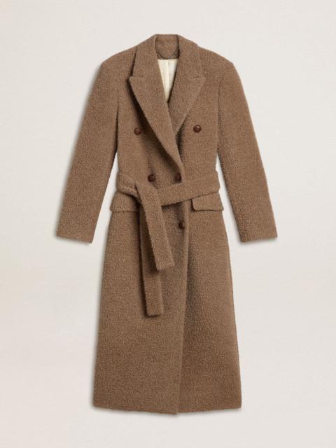 Golden Goose Women's double-breasted coat in a beige wool blend