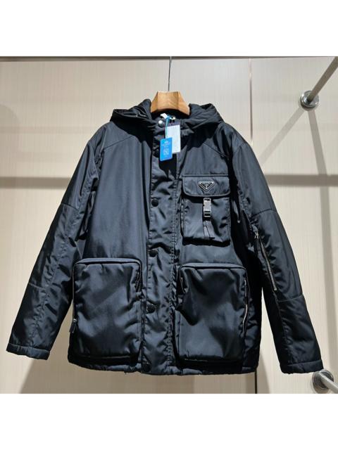 Prada Prada Hooded Jacket with Triangle Logo Plaque