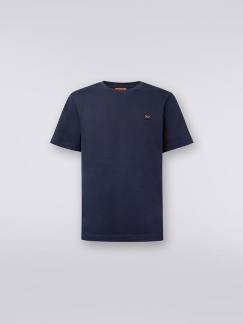 Missoni Crew-neck cotton T-shirt with embroidery and logo