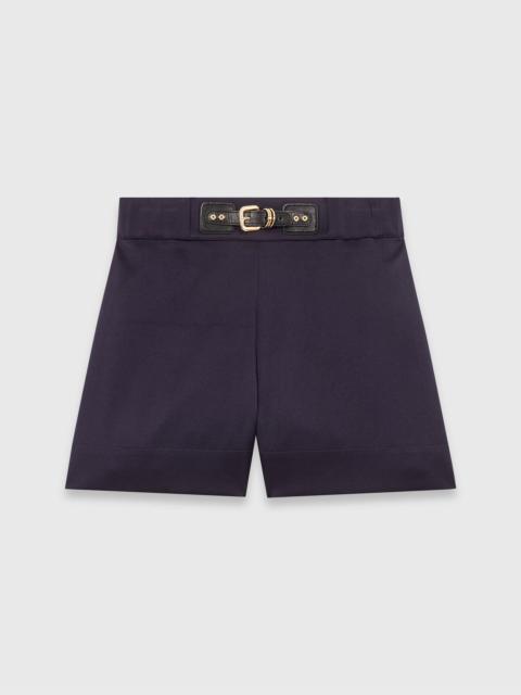 maje Satin-effect shorts