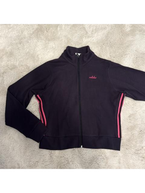 Adidas Script Logo Cotton Stripe Track Jacket
