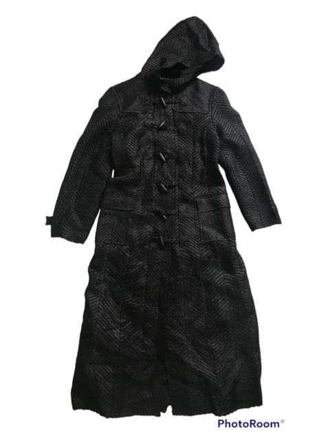 Other Designers Issey Miyake - Yoshiki Hishinuma Black Pleated Polyester Duffle Coat