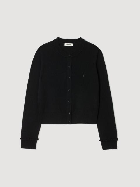 Sandro RUFFLED CARDIGAN
