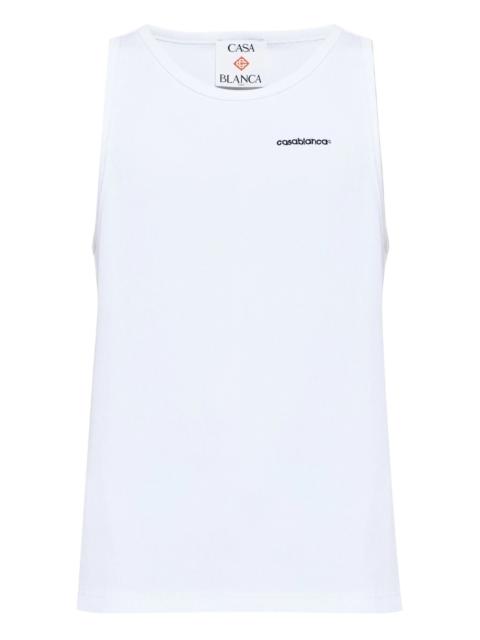 CASABLANCA Casablanca Embroidered-logo Ribbed Tank Top