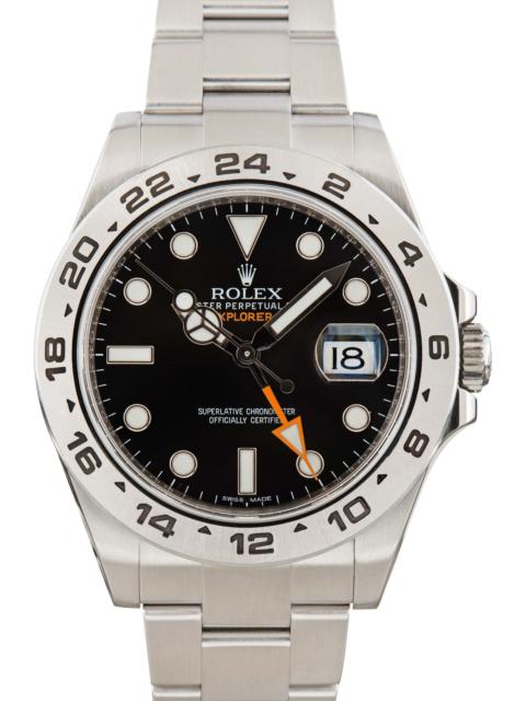 Pre-Owned Rolex Explorer II 216570 Black Dial