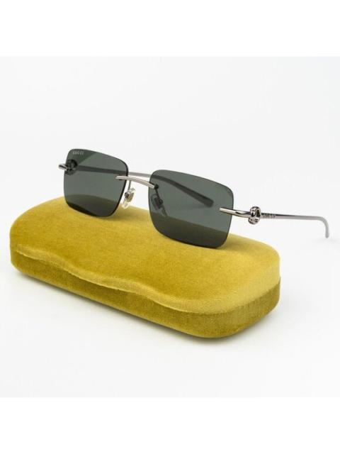 GUCCI Gucci Men Sunglasses Ruthenium Grey Rectangle GG1703S 001 BRAND NEW