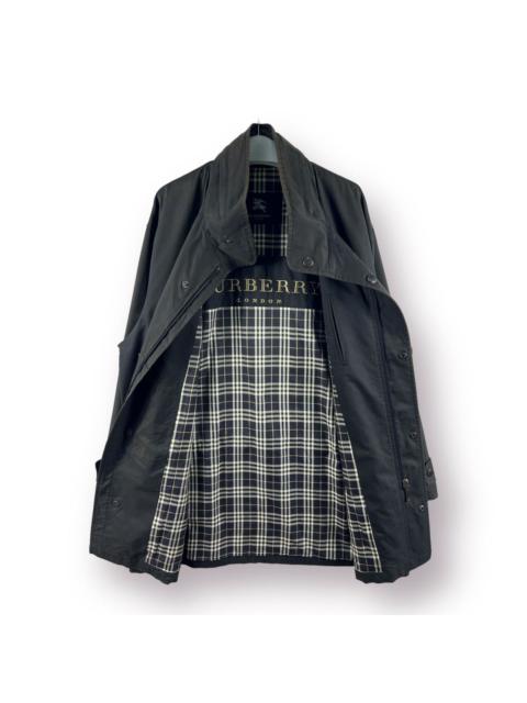 Burberry 🔥 DISTRESSED 🔥 NOVA CHECK BARNCOAT HIDDEN HOOD - L