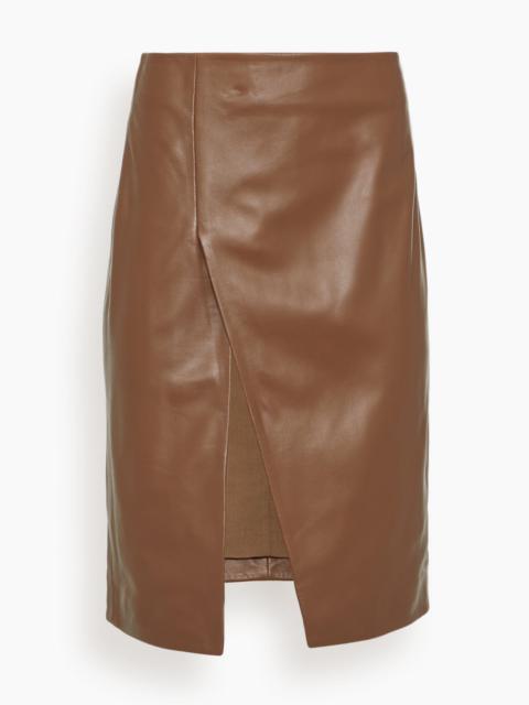 Loulou de Saison Ekare Slit Skirt in Wood
