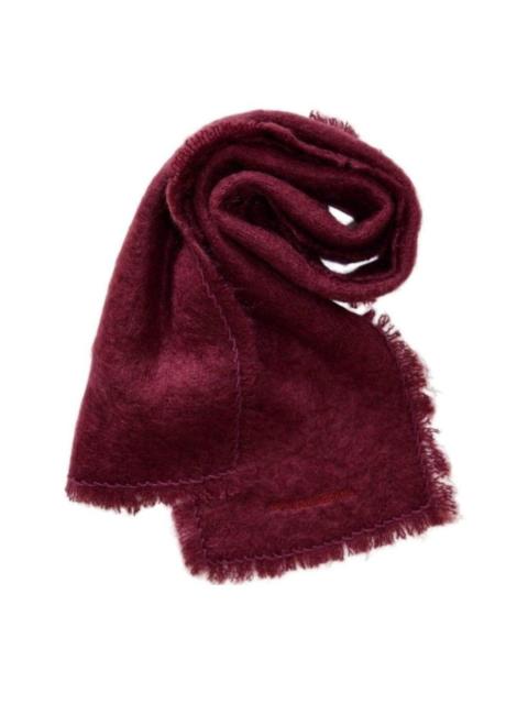 Dolce & Gabbana Bordeaux Knitted Mohair Wool Scarf