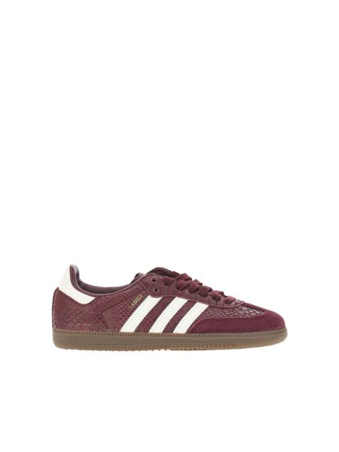 adidas Originals SNAKE-PRINT LEATHER SAMBA OG SNEAKERS