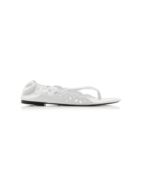JACQUEMUS The Barefoot Leather Sandals white