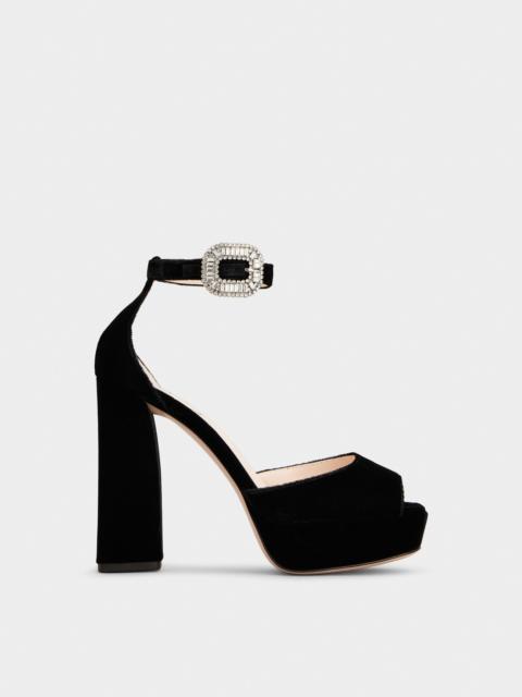 Roger Vivier Platform Sandals in velvet