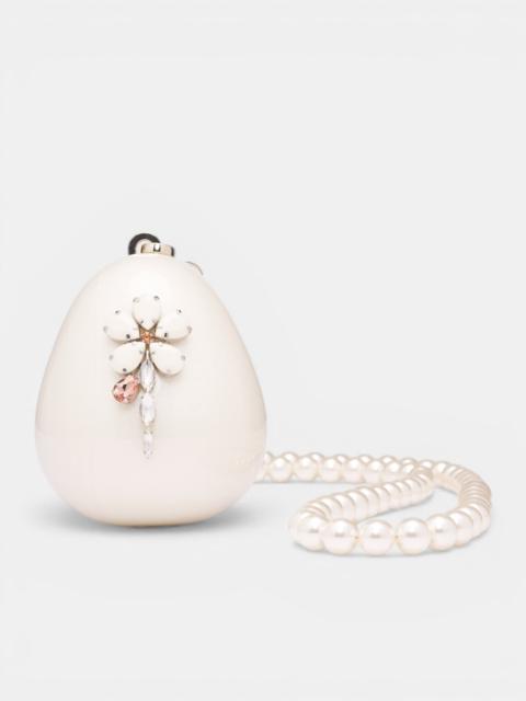 Simone Rocha White Mini Egg Pearl Bag