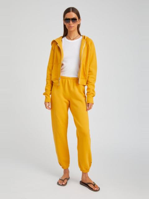 SPRWMN MUSTARD COTTON MINI LOGO SWEATPANTS