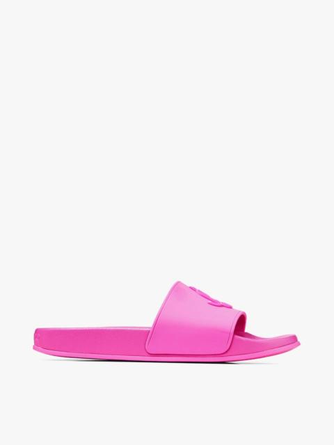 JIMMY CHOO Jimmy Choo Rubber Pool Slides with JC Monogram