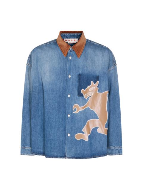 Marni Shirts Deep Blue