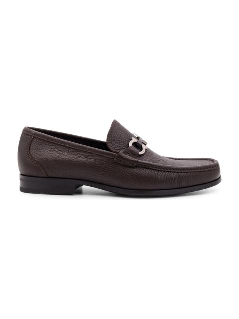 FERRAGAMO Grandioso Leather Loafer With Gancini Detail