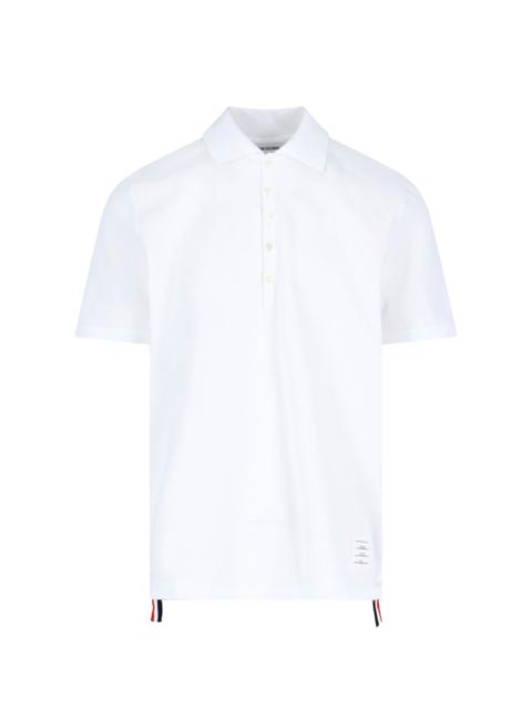 Thom Browne POLO SHIRT WITH TRICOLOR DETAIL ON THE BACK