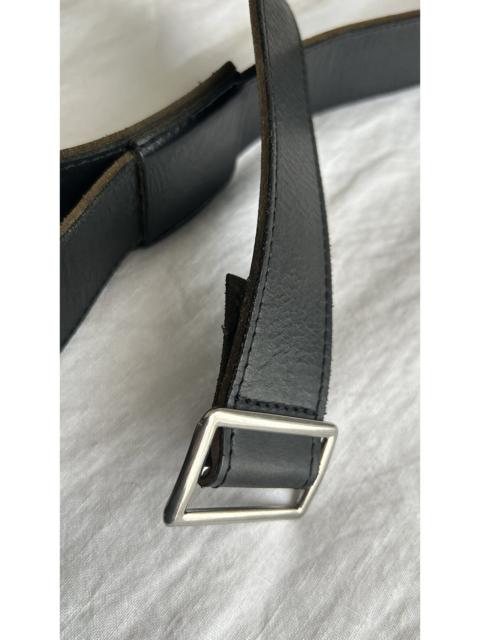 Maison Margiela matte black . margiela . leather belt
