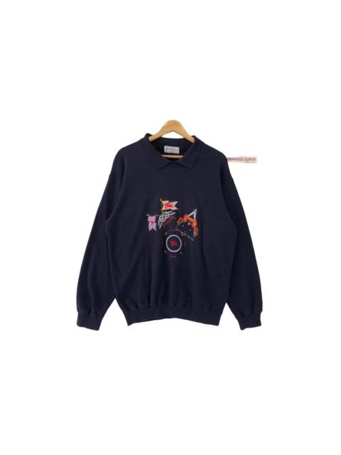 Other Designers Vtg Burberry prorsum sweatshirt Embroidery Horse 🇬🇧 Flag