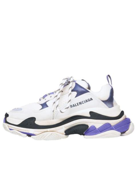 (WMNS) Balenciaga Triple S Trainer 'White Navy Purple' 541641W09OF9095