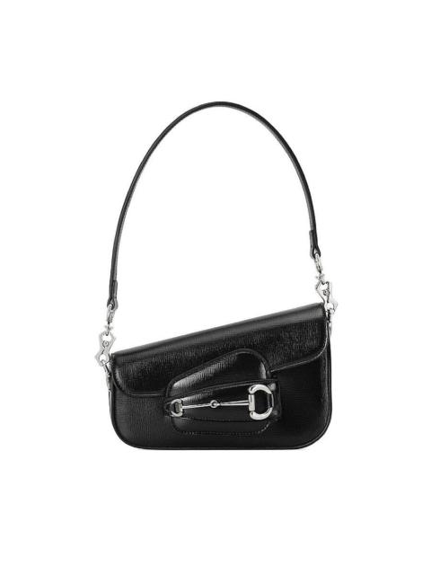 GUCCI Gucci Black Leather Mini Gucci Horsebit 1955 Handbag