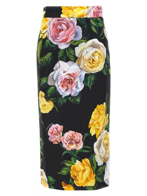 Dolce & Gabbana Women Floral Longuette Skirt