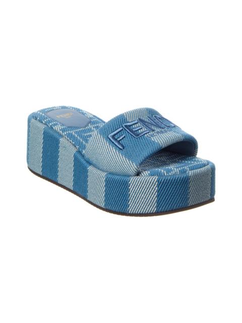 FENDI FENDI Sunshine Canvas Platform Sandal