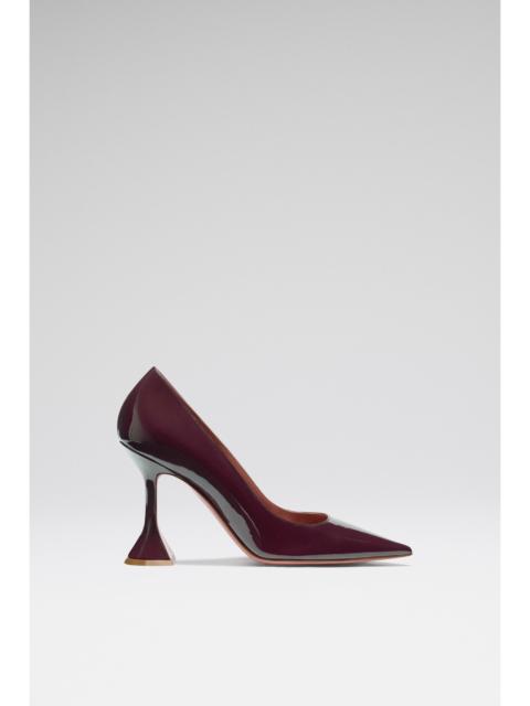 Amina Muaddi AMI PUMP WINE PATENT