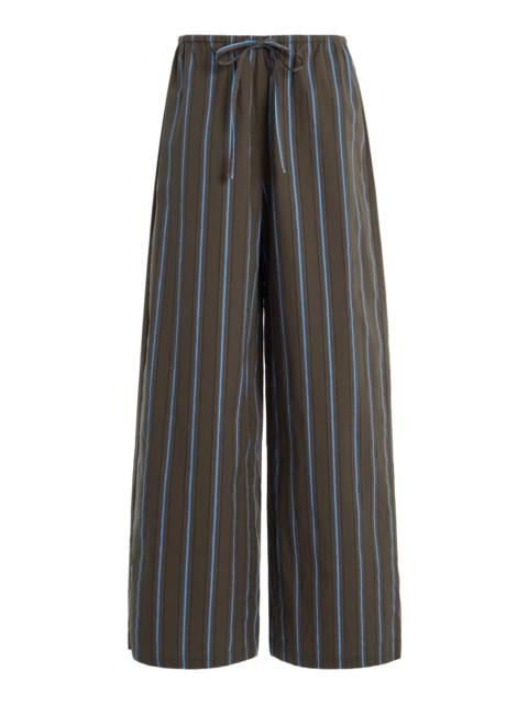 STAUD Mateo Striped Cotton Pants stripe