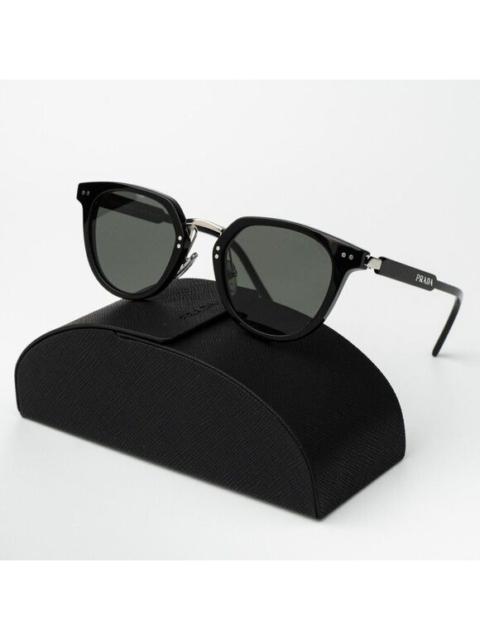 Prada Prada Men Sunglasses Black Green Polarized Oval PR17YS 1AB03R BRAND NEW