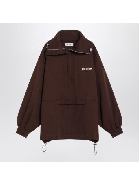 The Attico Brown Cotton Sweatshirt With Logo Women