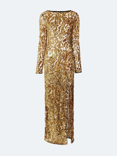 LAPOINTE Abstract Sequin Gown