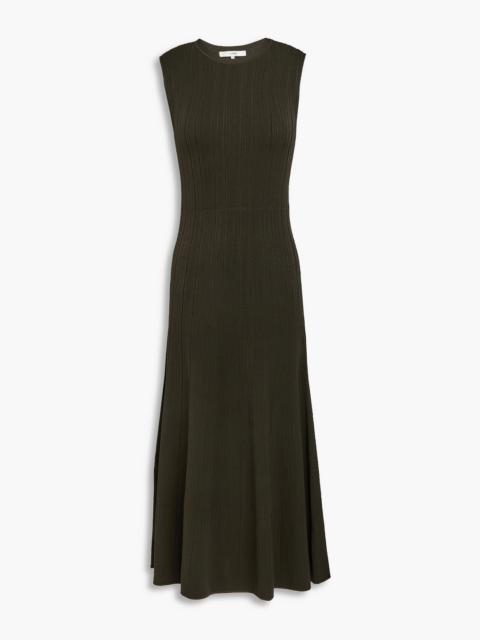 FRAME Ribbed-knit midi dress