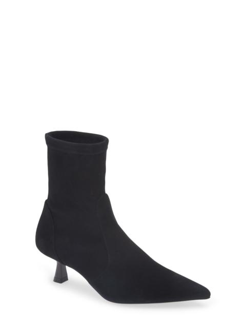 Stuart Weitzman Stuart Weitzman Stuart Sculpt Pointy Toe Bootie 50 in Black/black at Nordstrom