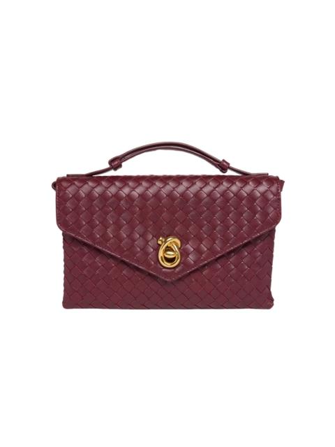 Bottega Veneta BOTTEGA VENETA Knot Lock $3500 Barolo Leather Crossbody Bag