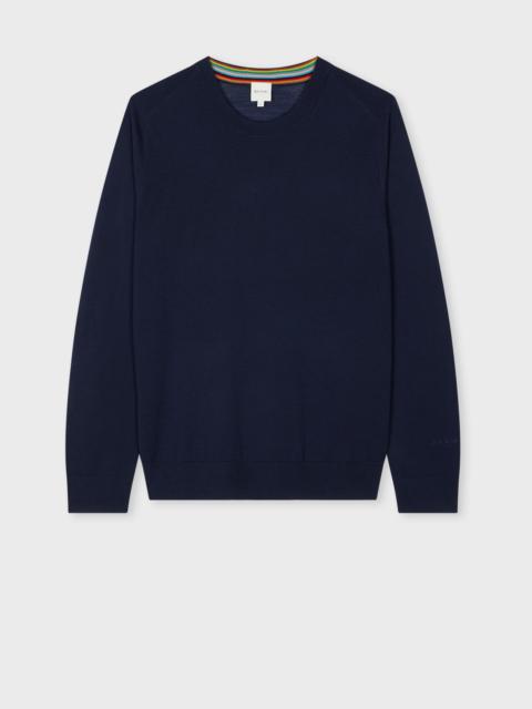 Paul Smith Navy Blue Merino Wool Sweater