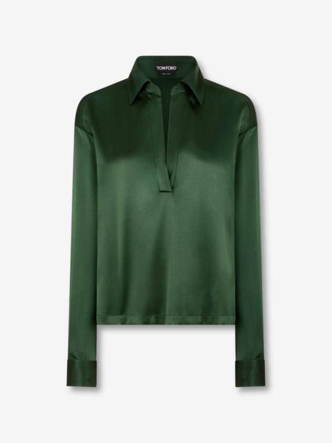 TOM FORD PLAIN SILK BLOUSE
