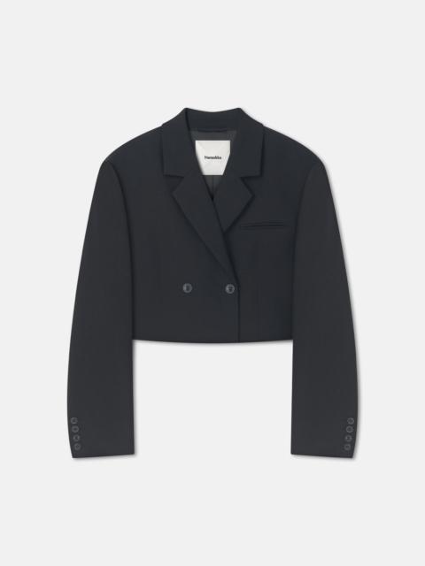 Nanushka Cropped Crepe Twill Blazer