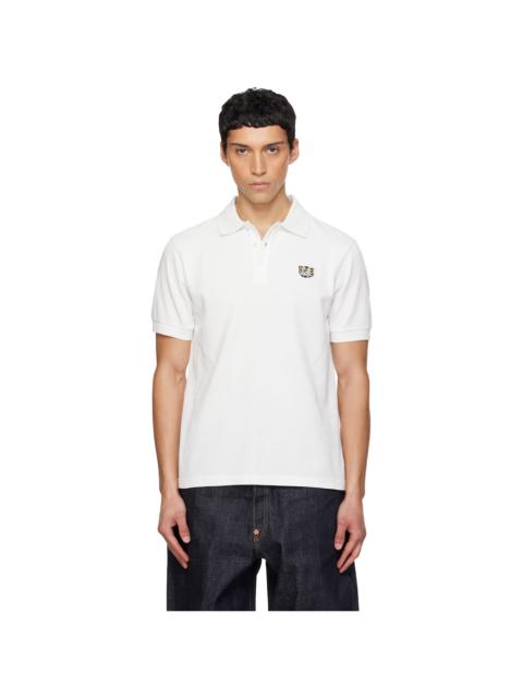 KENZO White Kenzo Paris 'KENZO Wild Tiger' Slim Polo