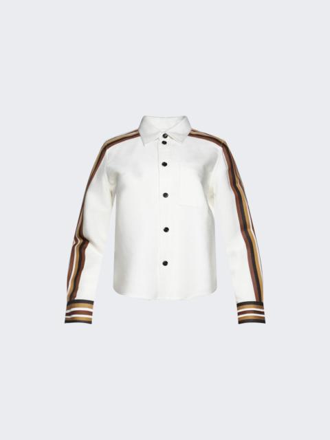 Bottega Veneta Stripe Shirt Chalk And Pecan