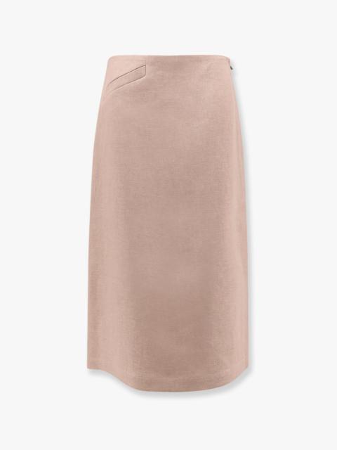 スカート Fendi Burgundy Grain De Poudre Wool Skirt FENDI Fendi Burgundy Grain De Poudre Wool Skirt Women